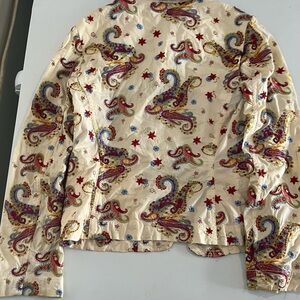 Johnny Was Embroidered Cream Jacket